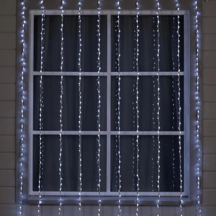 Гирлянда «Водопад» 2  3 м, IP44, УМС, белая нить, 800 LED, свечение белое, 8 режимов, 220 В от компании Интернет - магазин Flap - фото 1