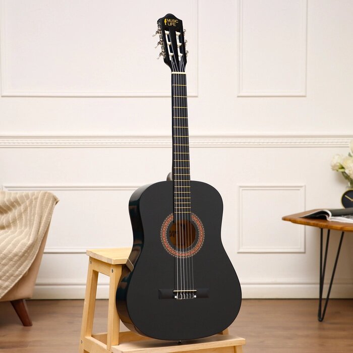 Гитара классическая Music Life GQD-H38Y, черная, 97 см от компании Интернет - магазин Flap - фото 1