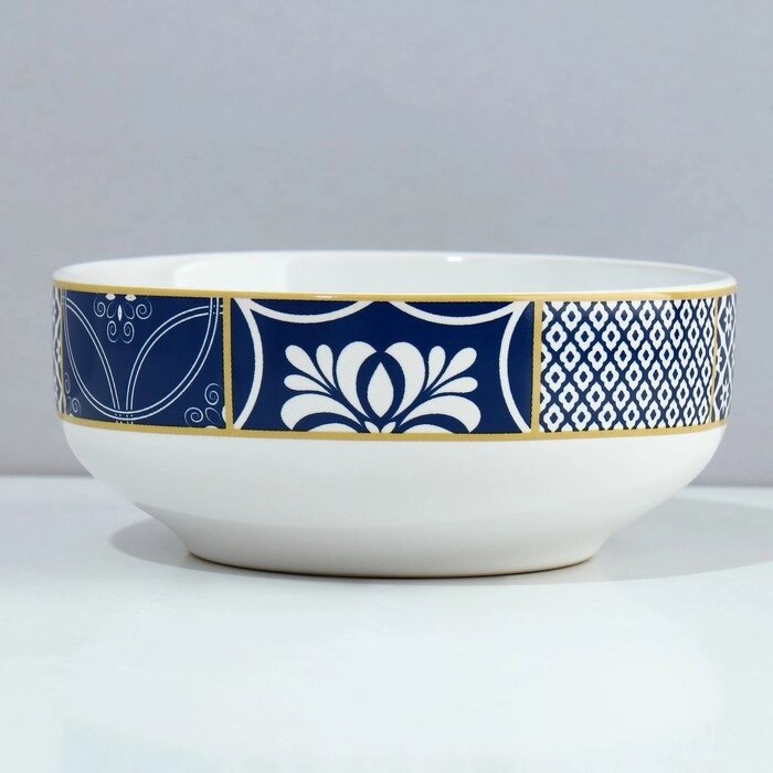 Глубокая тарелка керамическая «Марокко», 14.5 см, 550 мл, цвет белый от компании Интернет - магазин Flap - фото 1