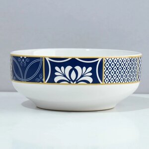 Глубокая тарелка керамическая «Марокко», 14.5 см, 550 мл, цвет белый