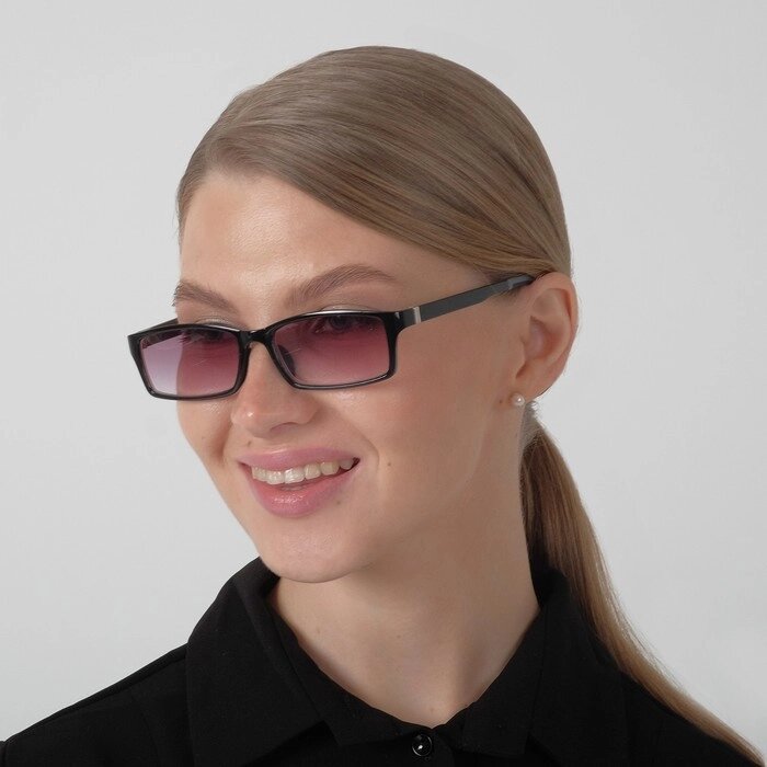 Готовые очки Восток 8986 тонированные, цвет чёрный, отгибающаяся дужка, -1,5 от компании Интернет - магазин Flap - фото 1