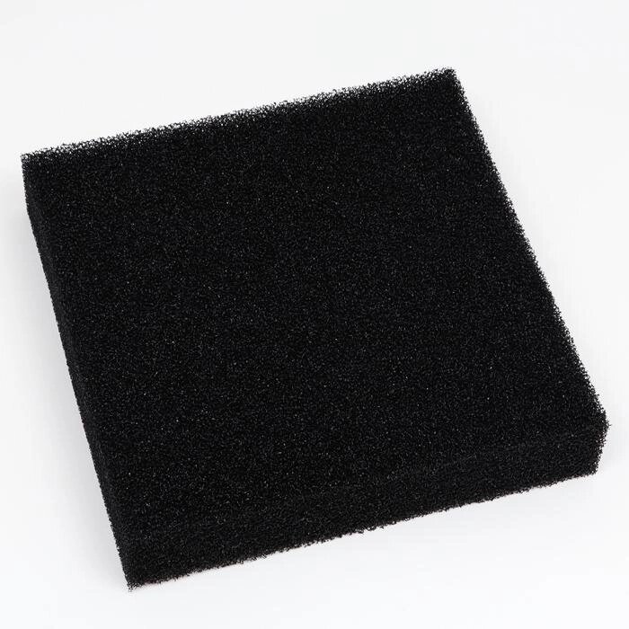 Губка прямоугольная, крупнопористая 10 PPI, лист 50 х 50 х 10 см, черный от компании Интернет - магазин Flap - фото 1