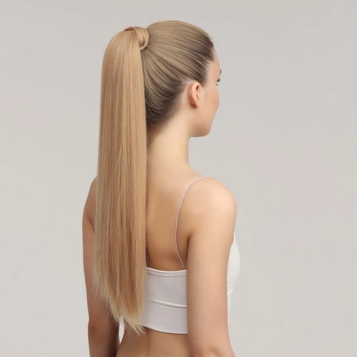 Хвост накладной, прямой волос, на резинке, 60 см, 100 гр, цвет блонд (#SHT24) от компании Интернет - магазин Flap - фото 1