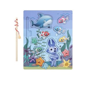 Игра-рыбалка Цветняшки «Подводный мир» 10 персонажей, поймай героев удочкой