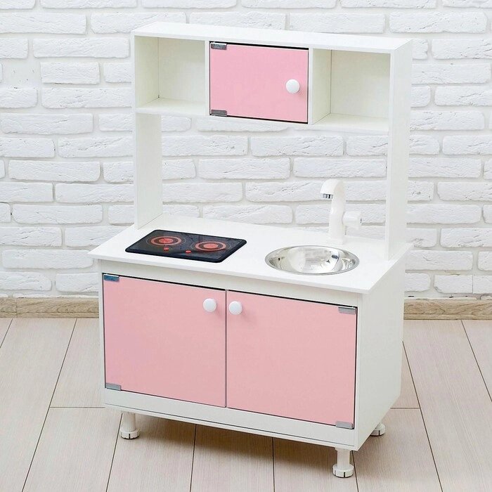 Игровая мебель «Кухонный гарнитур», световые и звуковые эффекты, цвет розовый, интерактивная панель от компании Интернет - магазин Flap - фото 1