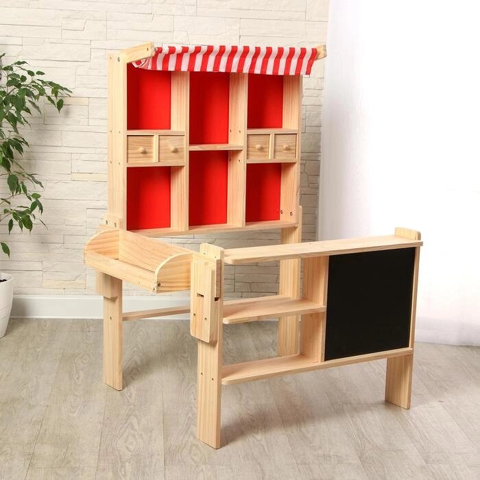 Игровой деревянный набор «Магазинчик» 73х60х102 см от компании Интернет - магазин Flap - фото 1