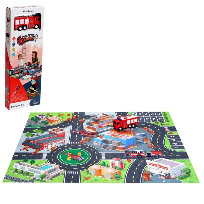 Игровой набор «Город», с ковриком и машинкой от компании Интернет - магазин Flap - фото 1
