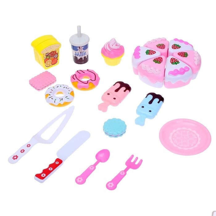 Игровой набор продуктов «Тортик», с посудой от компании Интернет - магазин Flap - фото 1