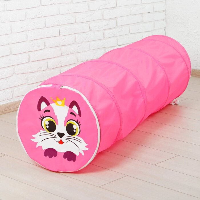Игровой тоннель для детей «Кот», цвет розовый от компании Интернет - магазин Flap - фото 1