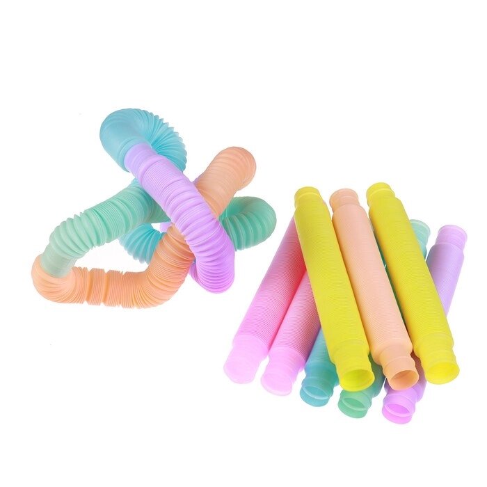 Игрушка-антистресс Pop Tubes, набор 12 шт., цвета МИКС от компании Интернет - магазин Flap - фото 1