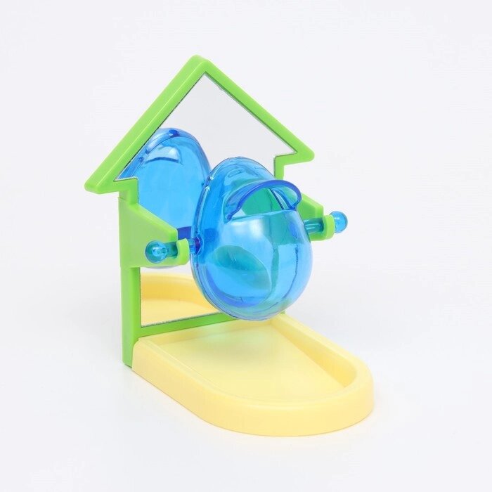 Игрушка-кормушка для птиц с зеркальцем, 9,8 х 5,7 х 8 см, микс цветов от компании Интернет - магазин Flap - фото 1