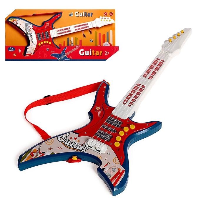 Игрушка музыкальная-гитара «Крутой рокер», звуковые эффекты от компании Интернет - магазин Flap - фото 1