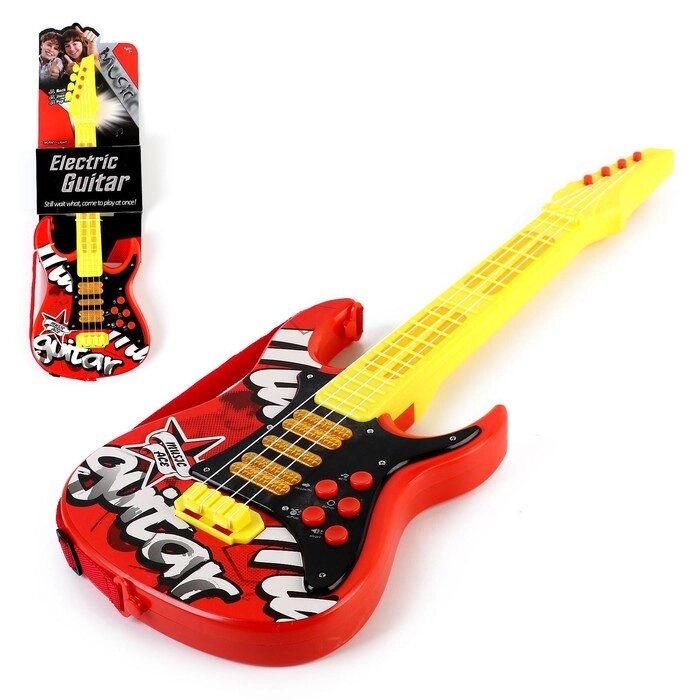 Игрушка музыкальная - гитара «Соло», световые и звуковые эффекты, работает от батареек от компании Интернет - магазин Flap - фото 1