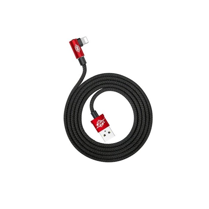 Кабель Baseus, MVP Elbow Type, Lightning - USB, 2 А, 1 м, угловой, красный от компании Интернет - магазин Flap - фото 1