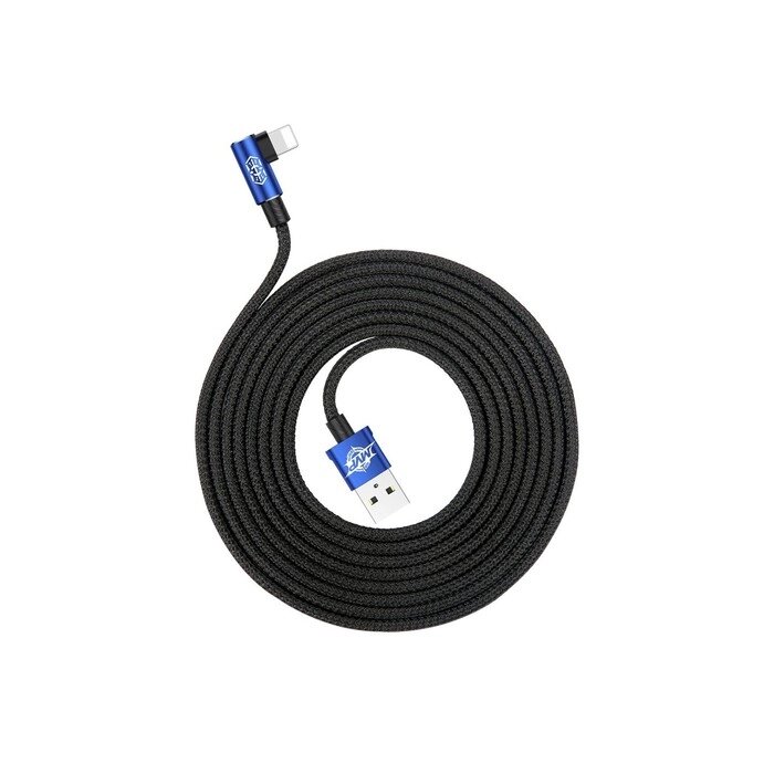 Кабель Baseus, MVP Elbow Type, Lightning - USB, 2 А, 1 м, угловой, синий от компании Интернет - магазин Flap - фото 1