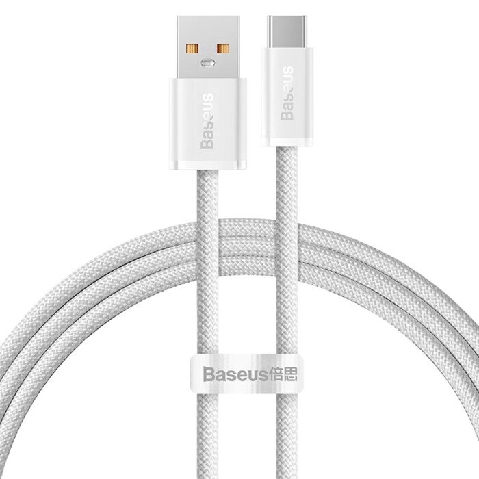Кабель Baseus, Type-C - USB, 100W, 1 м, белый от компании Интернет - магазин Flap - фото 1