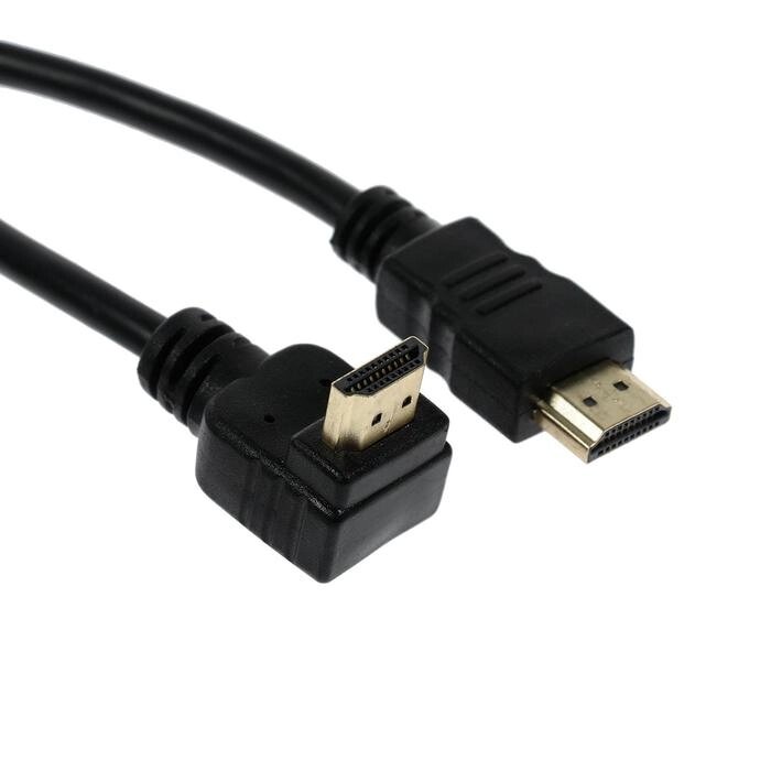 Кабель HDMI Cablexpert, HDMI (m)-HDMI (m), вер. 1.4, 3 м, 19M/19M, угловой, черный от компании Интернет - магазин Flap - фото 1