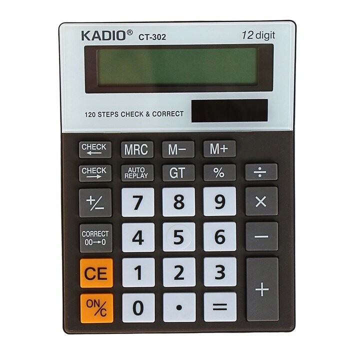Калькулятор настольный, 12 - разрядный, 302, двойное питание от компании Интернет - магазин Flap - фото 1