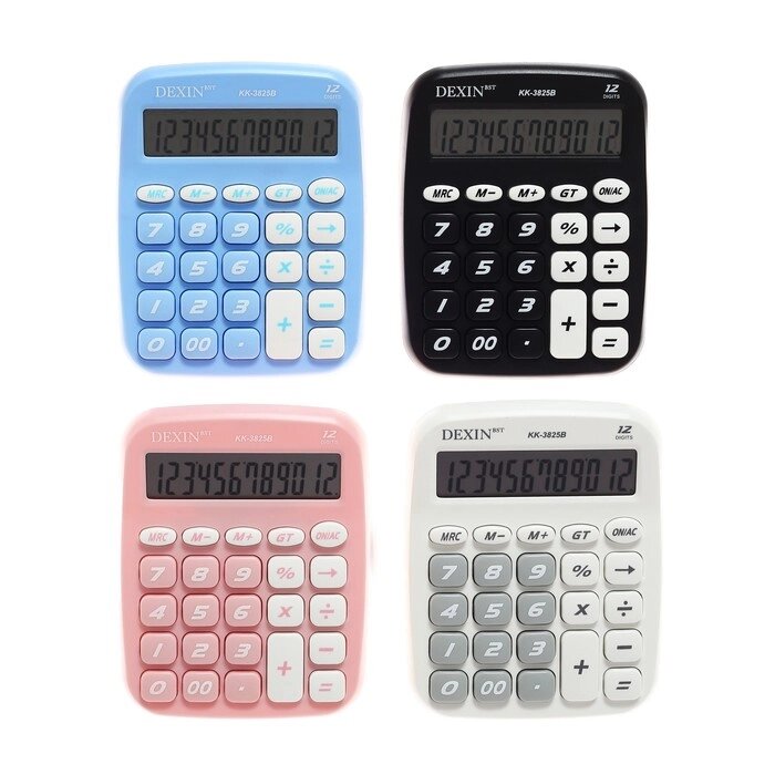 Калькулятор настольный 12-разрядный КК-3825В, МИКС от компании Интернет - магазин Flap - фото 1