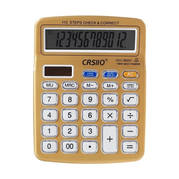 Калькулятор настольный 12-разрядный SDC-3822C, МИКС от компании Интернет - магазин Flap - фото 1