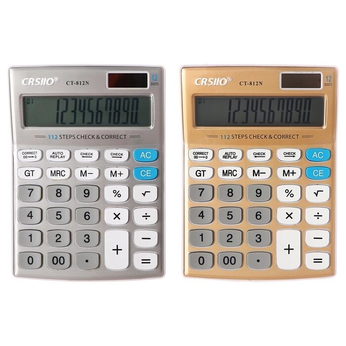 Калькулятор настольный CT-812N, 12-разрядный, микс от компании Интернет - магазин Flap - фото 1