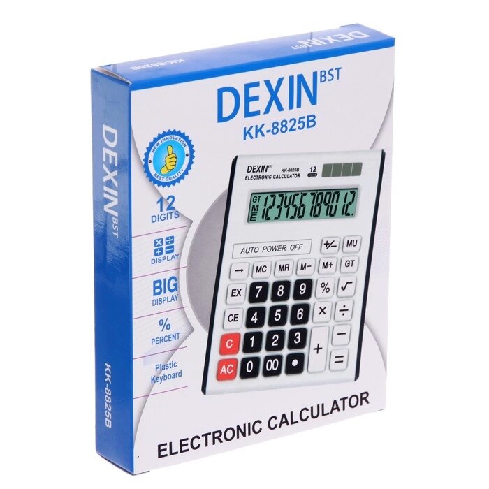 Калькулятор настольный "DEXIN" 12 - разрядный КК - 8825В от компании Интернет - магазин Flap - фото 1
