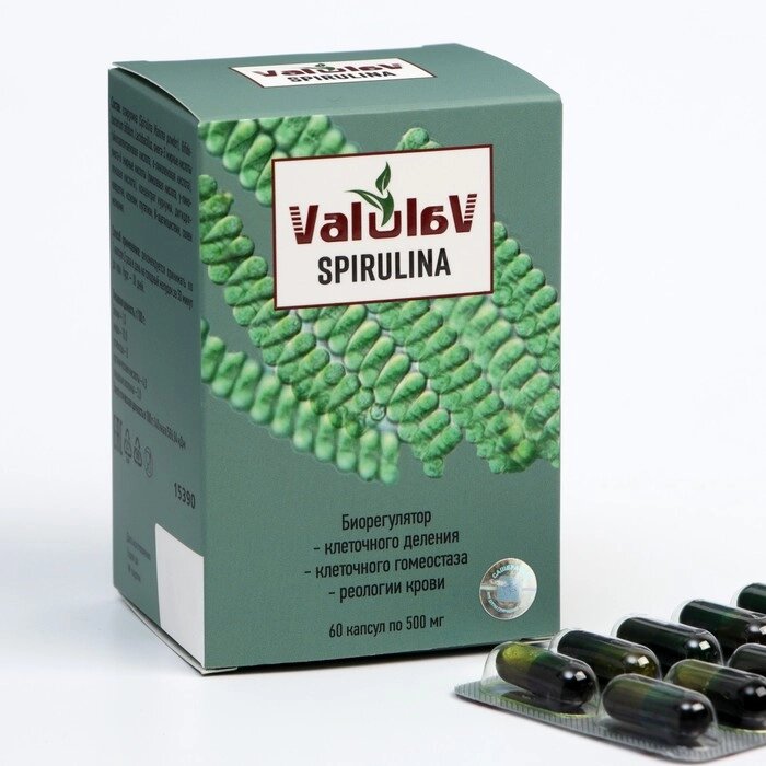Капсулы ValulaV Спирулина, 60 шт. по 500 мг от компании Интернет - магазин Flap - фото 1