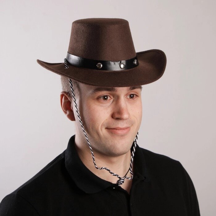 Карнавальная шляпа «Ковбой», 50 см, цвет коричневый от компании Интернет - магазин Flap - фото 1