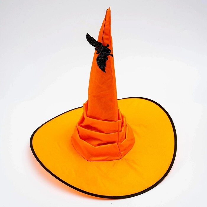 Карнавальная шляпа «Оранжевая», драпированная, с летучей мышью, р. 56 – 58 от компании Интернет - магазин Flap - фото 1
