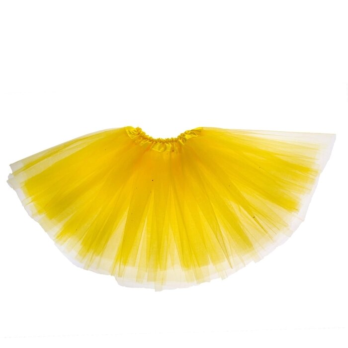 Карнавальная юбка 3-х слойная 4-6 лет, цвет желтый от компании Интернет - магазин Flap - фото 1