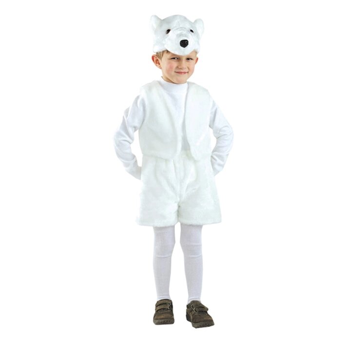 Карнавальный костюм «Белый медведь», рост 110 см, размер 28 от компании Интернет - магазин Flap - фото 1