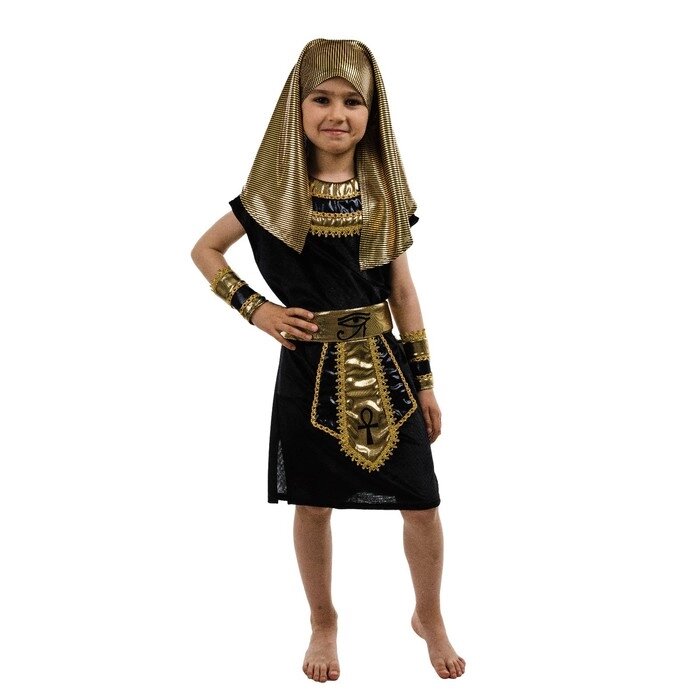 Карнавальный костюм «Фараон чёрный», рост 110 см от компании Интернет - магазин Flap - фото 1