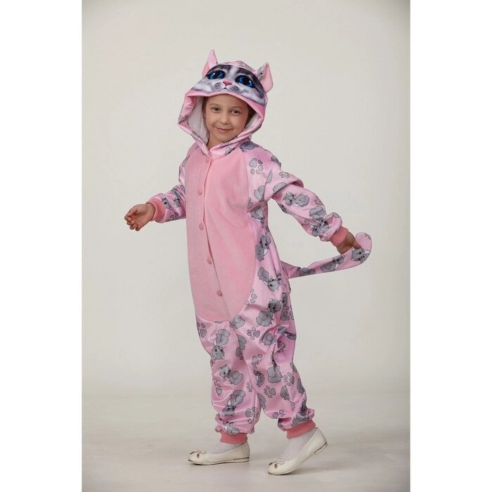 Карнавальный костюм кигуруми «Кошечка», цвет розовый, рост 134 см от компании Интернет - магазин Flap - фото 1