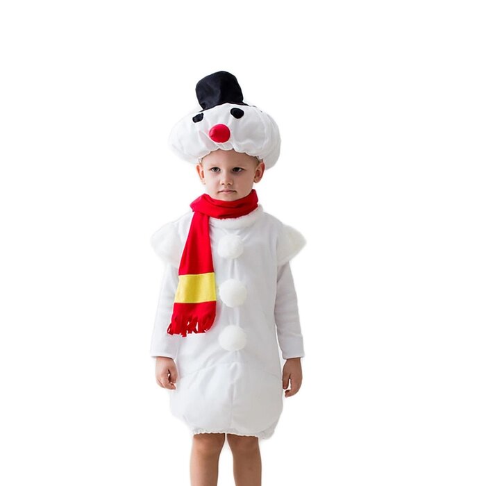 Карнавальный костюм "Снеговик", 3-5 лет, рост 104-116 см от компании Интернет - магазин Flap - фото 1