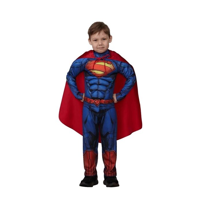 Карнавальный костюм "Супермэн" с мускулами Warner Brothers р. 104-52 от компании Интернет - магазин Flap - фото 1