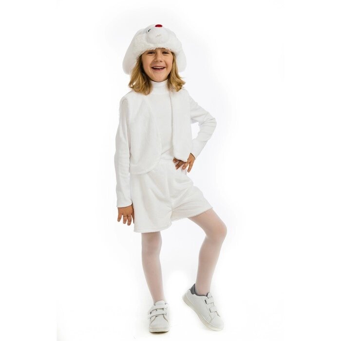 Карнавальный костюм «Зайчик белый», рост 122 см от компании Интернет - магазин Flap - фото 1
