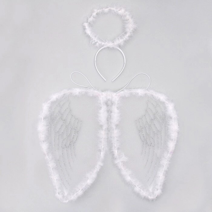 Карнавальный набор «Ангел», 2 предмета: нимб, крылья, цвет белый, 3-5 лет от компании Интернет - магазин Flap - фото 1