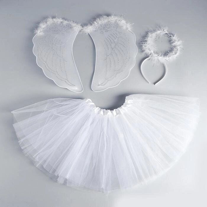Карнавальный набор «Ангел», 3 предмета: крылья, юбка, ободок от компании Интернет - магазин Flap - фото 1