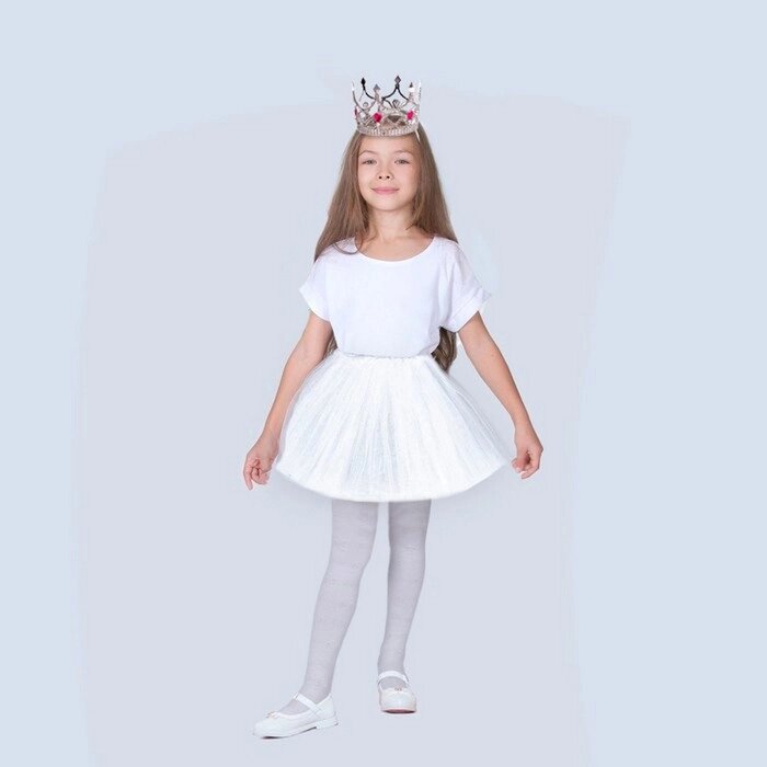 Карнавальный набор «Королева», корона, юбка, цвет белый от компании Интернет - магазин Flap - фото 1