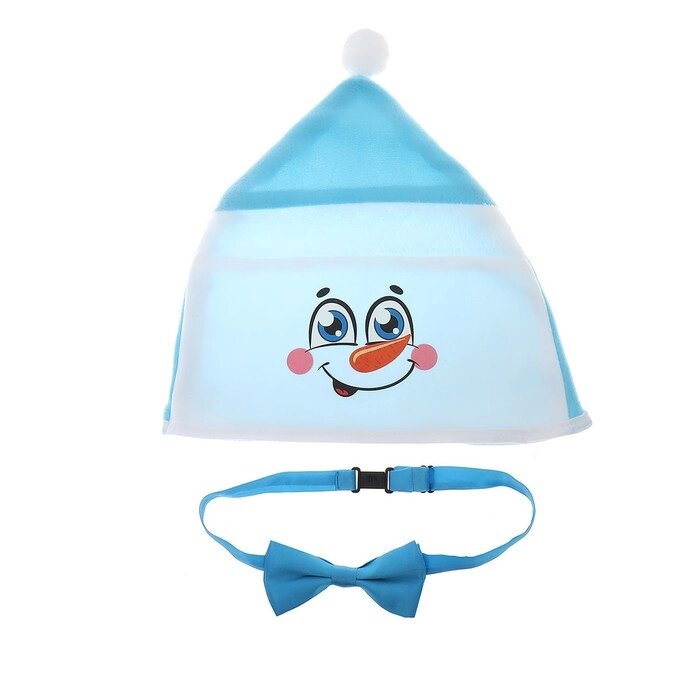 Карнавальный набор «Снеговичок», 2 предмета: шапка, бабочка от компании Интернет - магазин Flap - фото 1