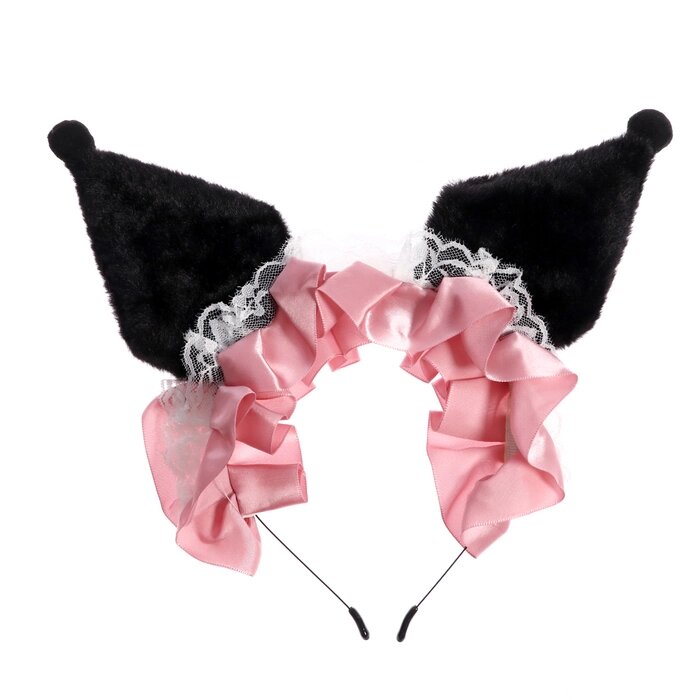 Карнавальный ободок «Кошка» с рюшками, цвет розовый, аниме от компании Интернет - магазин Flap - фото 1