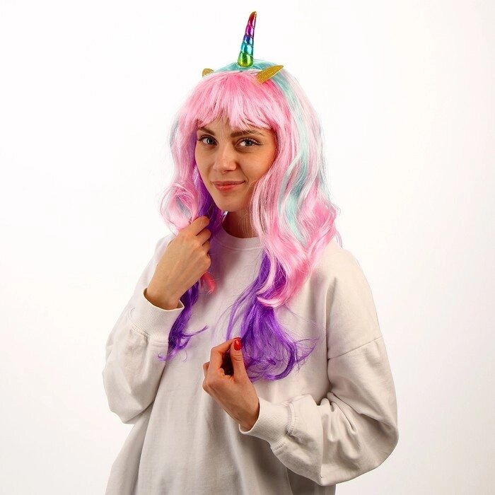 Карнавальный парик «Единорог» от компании Интернет - магазин Flap - фото 1