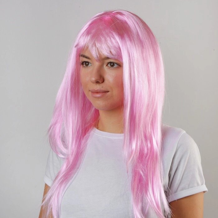 Карнавальный парик «Красотка», цвет светло-розовый от компании Интернет - магазин Flap - фото 1