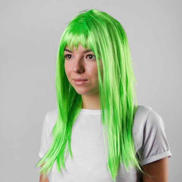 Карнавальный парик «Красотка», цвет зелёный от компании Интернет - магазин Flap - фото 1