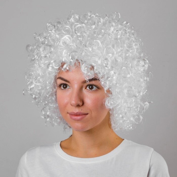 Карнавальный парик «Кудряшки», цвет белый от компании Интернет - магазин Flap - фото 1