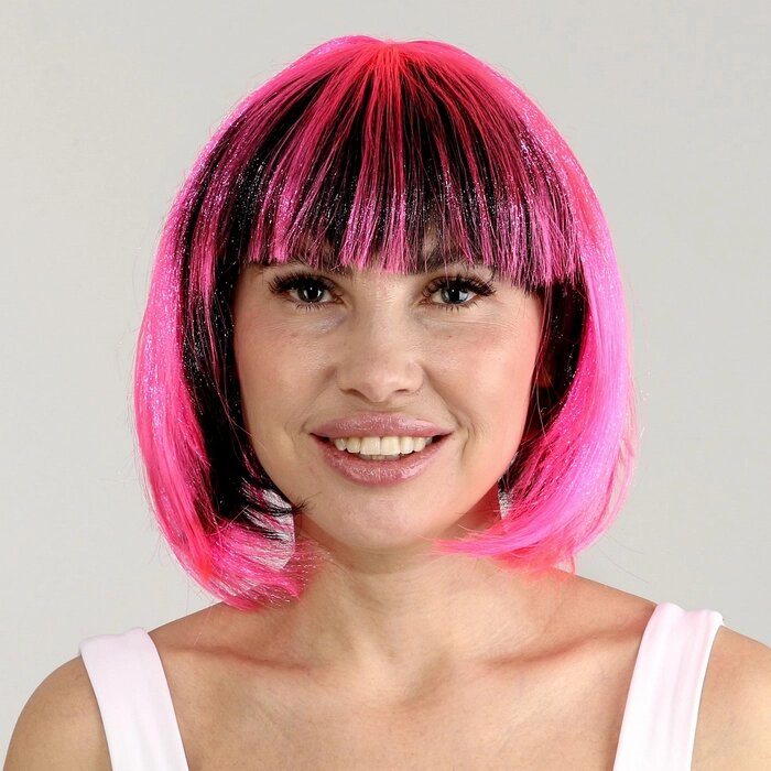 Карнавальный парик «Милашка», цвет чёрно-розовый от компании Интернет - магазин Flap - фото 1
