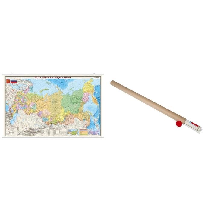 Карта РФ политико-административная 197 х 127 см, 1:4 М от компании Интернет - магазин Flap - фото 1