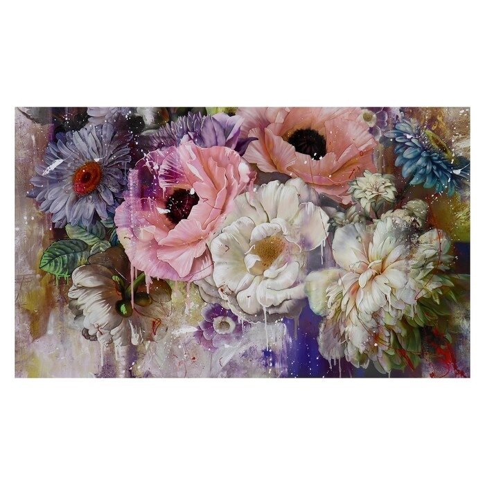 Картина-холст на подрамнике "Нежные цветы" 60х100 см от компании Интернет - магазин Flap - фото 1