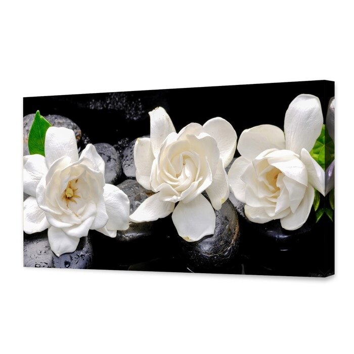 Картина на холсте "Белые цветы" 50х100 см от компании Интернет - магазин Flap - фото 1