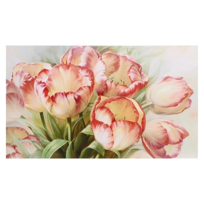 Картина на холсте "Букет тюльпанов" 60х100 см от компании Интернет - магазин Flap - фото 1